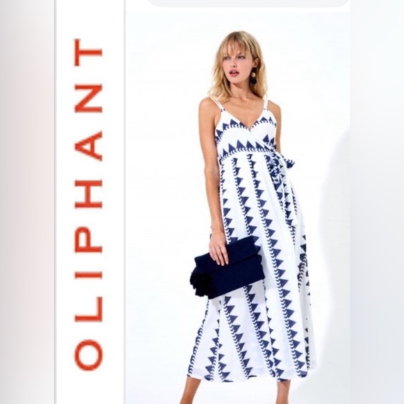Oliphant Dresses & Skirts - Oliphant Maxi wrap dress maxi Pomona Navy L